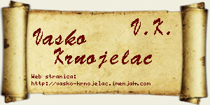 Vasko Krnojelac vizit kartica